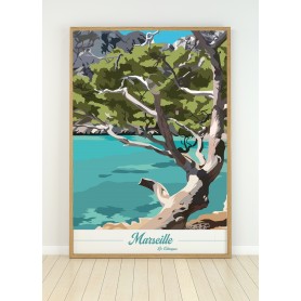 Affiche de Marseille - Calanque