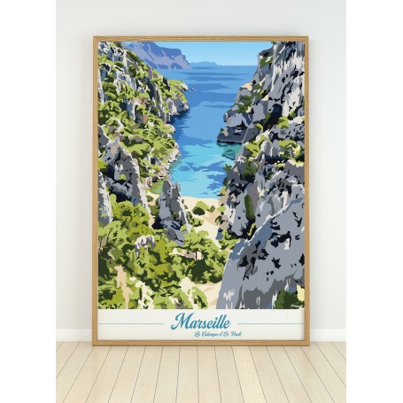 Affiche de Marseille - Calanque d'En Vault