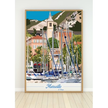 Affiche de Marseille - L'Estaque