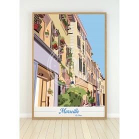 Affiche de Marseille - panier