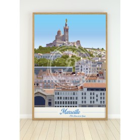 Affiche de Marseille - Notre Dame de la Garde