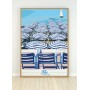 Affiche de Nice - Chaises Bleues