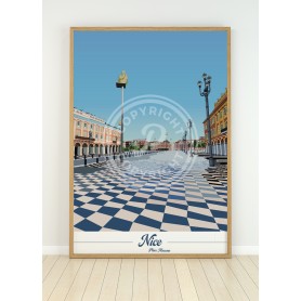 Affiche de Nice - Place Massena