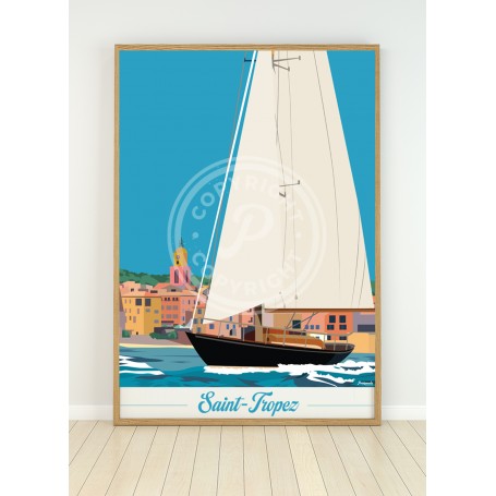 Affiche de Saint-Tropez - voilier