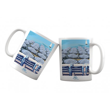 Mug de Nice - Chaises Bleues