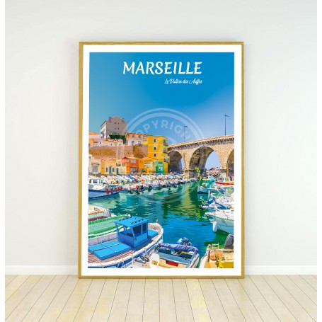 Affiche de Marseille - Vallon des Auffes