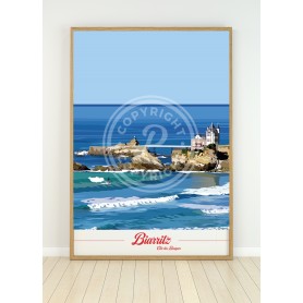 Affiche de Biarritz - Côte des Basques