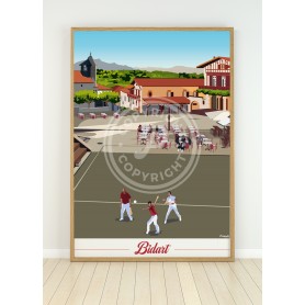 Affiche de Bidart - pelote
