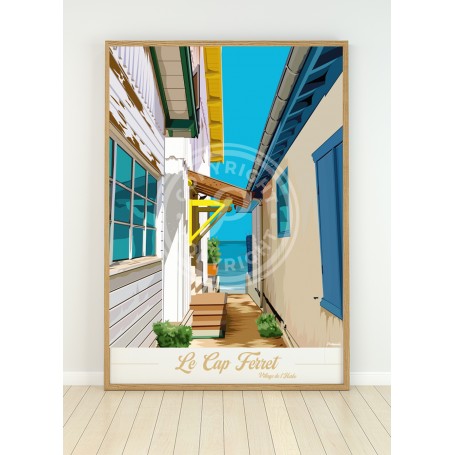 Affiche du Cap Ferret - Village de l'Herbe
