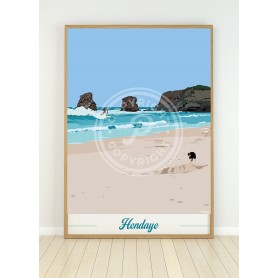 Affiche de Hendaye - plage