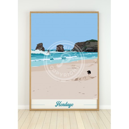 Affiche de Hendaye - plage