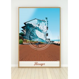 Affiche de Hossegor - mur vague