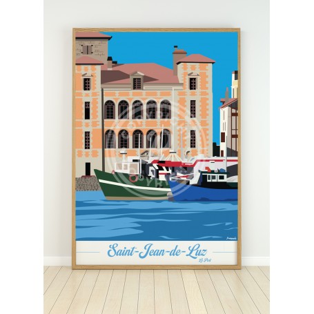 Affiche de Saint-Jean-de-Luz - le port
