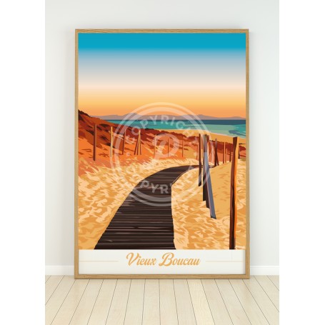 Affiche de Vieux-Boucau - plage