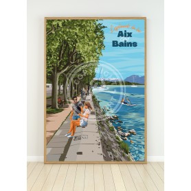 Affiche de Aix-les-Bains - L'esplanade du lac