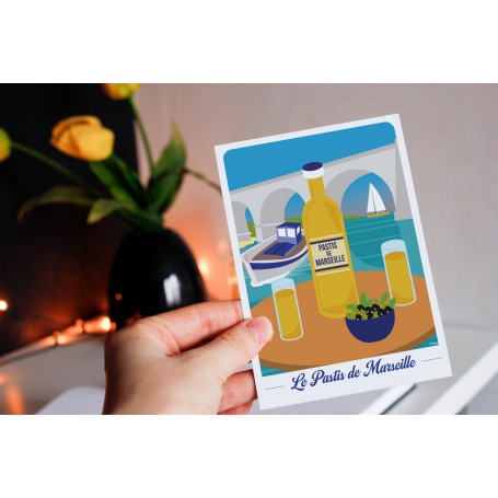 Carte postale du Pastis de Marseille