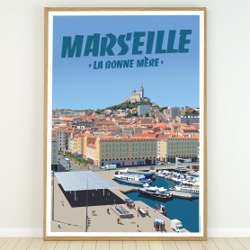 Affiche de Marseille - la Bonne Mère