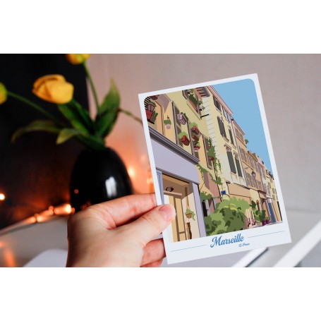 Carte Postale de Marseille - panier