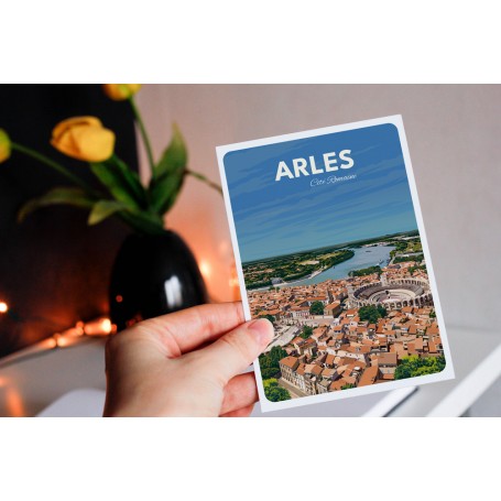 Carte postale d'Arles - aérienne