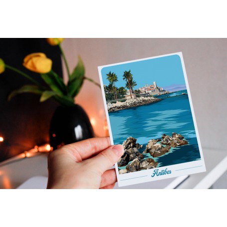 Carte Postale d'Antibes - rochers