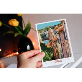 Carte postale de Collioure - clocher