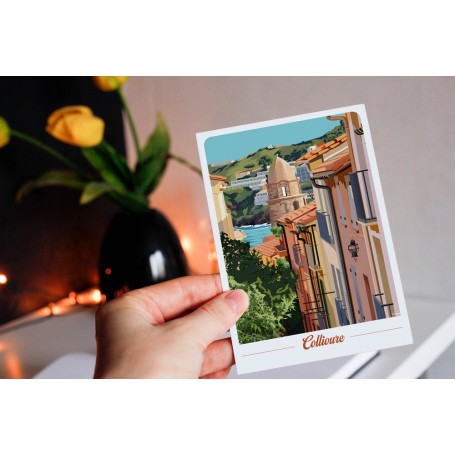 Carte postale de Collioure - clocher