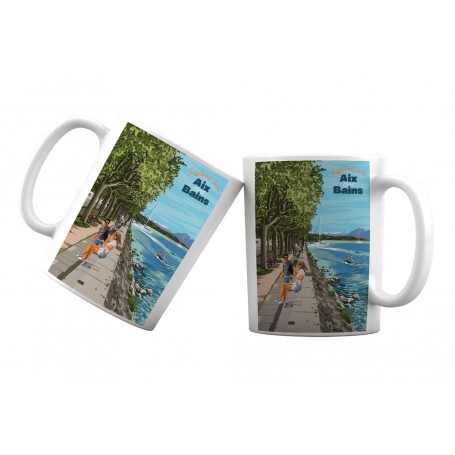 Mug de Aix-les-Bains - L'esplanade du lac