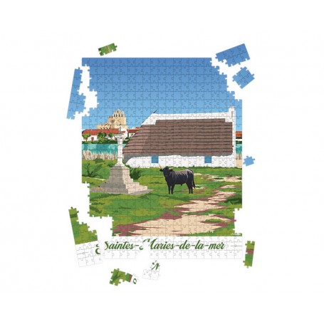 Puzzle des Saintes-Maries-de-la-Mer - taureau
