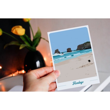 Carte postale de Hendaye - plage