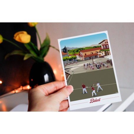 Carte postale de Bidart - pelote