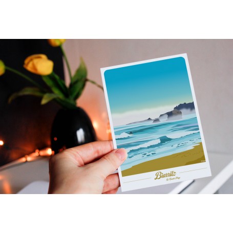 Carte Postale de Biarritz - grande plage