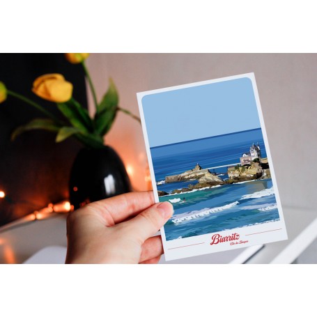 Carte postale de Biarritz - Côte des Basques
