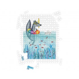 Puzzle Zéphir baignade - collaboration avec l'illustratrice Ipiapia
