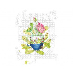 Puzzle Tasse lotus - collaboration avec l'illustratrice Ipiapia