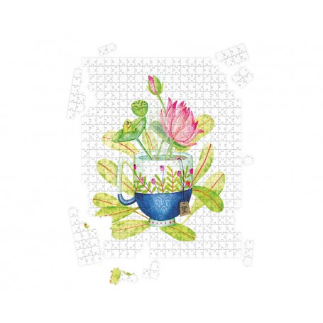 Puzzle Tasse lotus - collaboration avec l'illustratrice Ipiapia