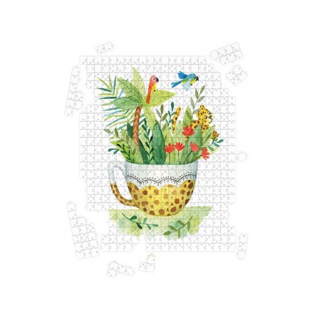 Puzzle Tasse jungle - collaboration avec l'illustratrice Ipiapia