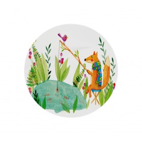Stickers Renard pêcheur - collaboration avec l'illustratrice Ipiapia