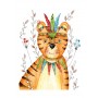 Affiche Tigre valeureux - collaboration avec l'illustratrice Ipiapia
