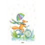 Affiche Renard vélo - collaboration avec l'illustratrice Ipiapia