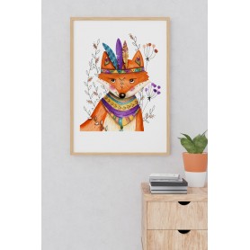 Affiche Renard courageux - collaboration avec l'illustratrice Ipiapia
