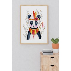 Affiche Panda serein - collaboration avec l'illustratrice Ipiapia