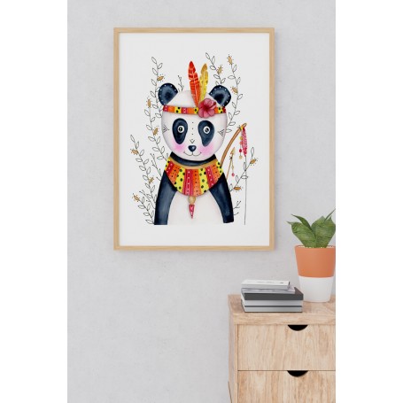 Affiche Panda serein - collaboration avec l'illustratrice Ipiapia