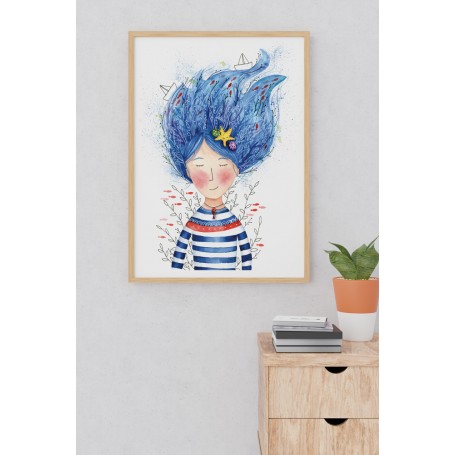 Affiche Ondine - collaboration avec l'illustratrice Ipiapia