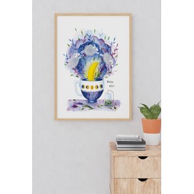 Affiche Douce nuit - collaboration avec l'illustratrice Ipiapia