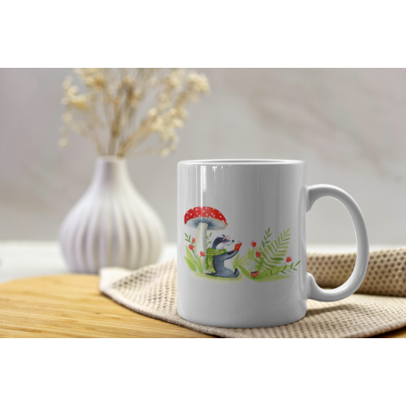 Mug Blaireau - collaboration avec l'illustratrice Ipiapia