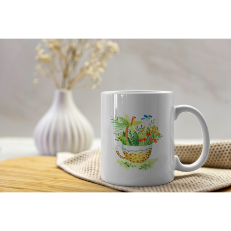 Mug Tasse jungle - collaboration avec l'illustratrice Ipiapia