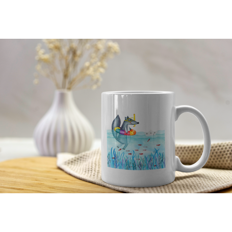 Mug Zéphir baignade - collaboration avec l'illustratrice Ipiapia
