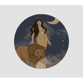 Stickers Astro lion - collaboration avec l'illustratrice Aurélia Mahé