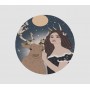 Stickers Cerf femme - collaboration avec l'illustratrice Aurélia Mahé