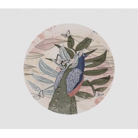 Stickers Paon - collaboration avec l'illustratrice Aurélia Mahé